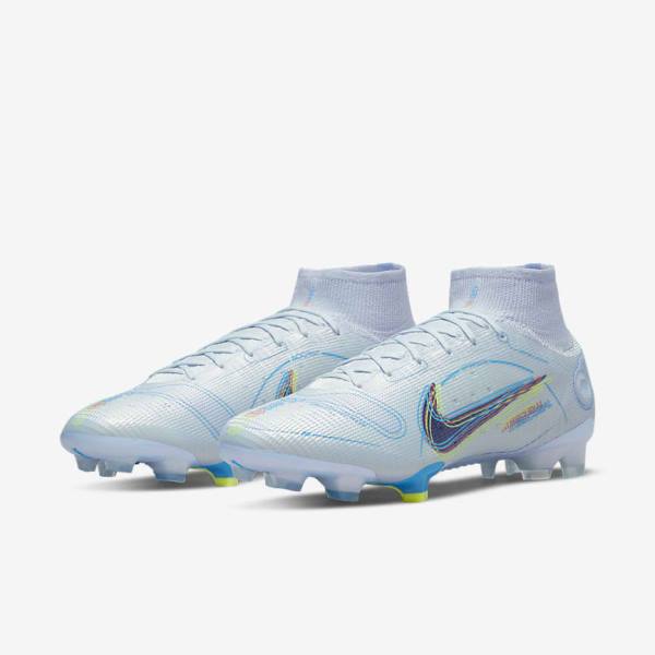 Nike Mercurial Superfly 8 Elite FG Firm-Grounds Moški Nogometni Čevlji Siva / Svetloba Modra / Modra | NK452OFZ