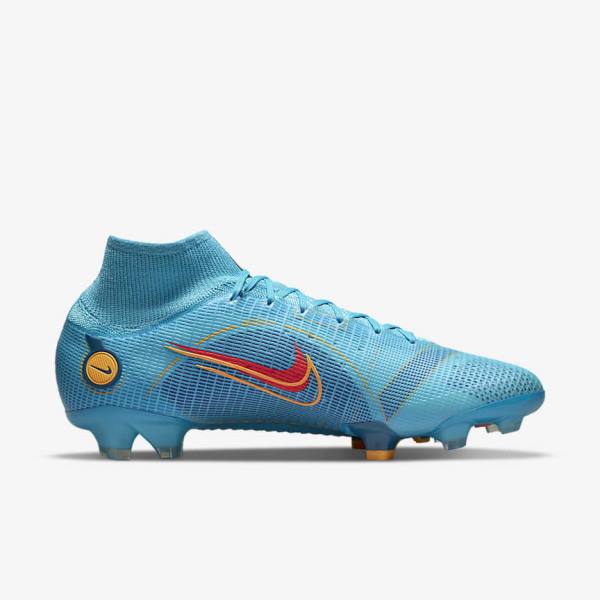 Nike Mercurial Superfly 8 Elite FG Firm-Grounds Ženske Nogometni Čevlji Modra / Oranžna | NK516WRS