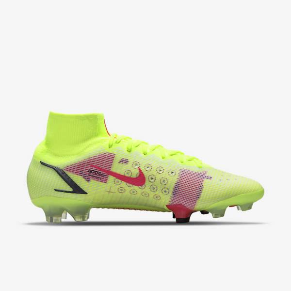 Nike Mercurial Superfly 8 Elite FG Firm-Grounds Ženske Nogometni Čevlji Črna / Svetloba Rdeča | NK640AGX