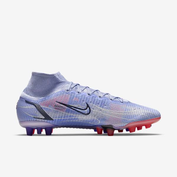 Nike Mercurial Superfly 8 Elite KM AG Artificial-Grass Moški Nogometni Čevlji Indigo | NK031KFT