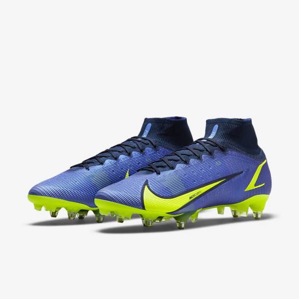 Nike Mercurial Superfly 8 Elite SG-Pro AC Soft-Ground Moški Nogometni Čevlji Modra | NK603ZQP