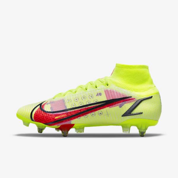 Nike Mercurial Superfly 8 Elite SG-Pro AC Soft-Ground Moški Nogometni Čevlji Črna / Svetloba Rdeča | NK698ZXO