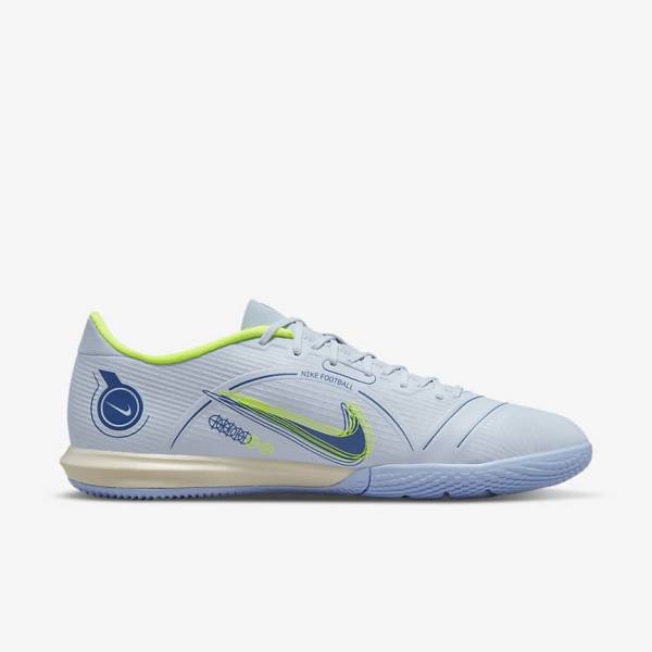 Nike Mercurial Vapor 14 Academy IC Indoor Court Ženske Nogometni Čevlji Siva / Svetloba Modra / Modra | NK053CPH