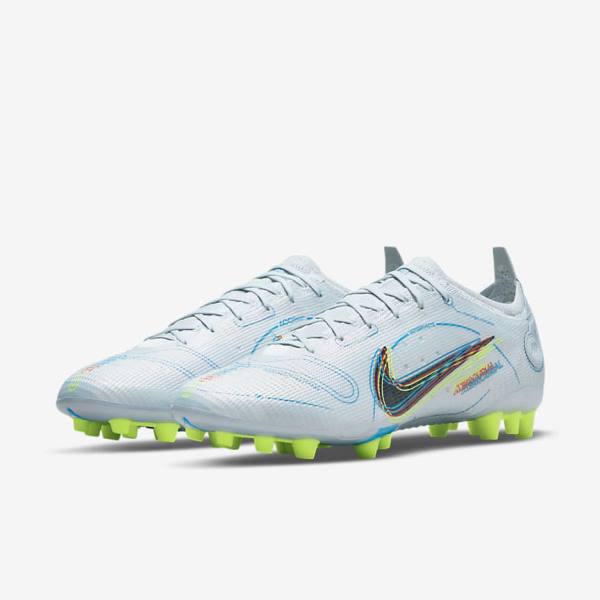 Nike Mercurial Vapor 14 Elite AG Artificial-Grounds Moški Nogometni Čevlji Siva / Svetloba Modra / Oranžna / Modra | NK184MZT