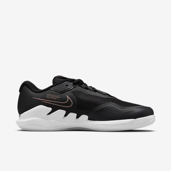 Nike NikeCourt Air Zoom Vapor Pro Clay Court Ženske Tenis Copati Črna / Bela / Kovinski Rdeča Rjav | NK816UTK