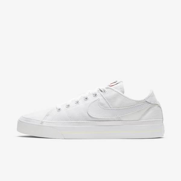 Nike NikeCourt Legacy Canvas Ženske Superge Bela | NK724DGQ