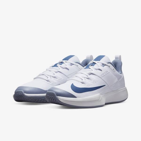 Nike NikeCourt Vapor Lite Hard Court Moški Tenis Copati Bela / Mornarica | NK591VNG