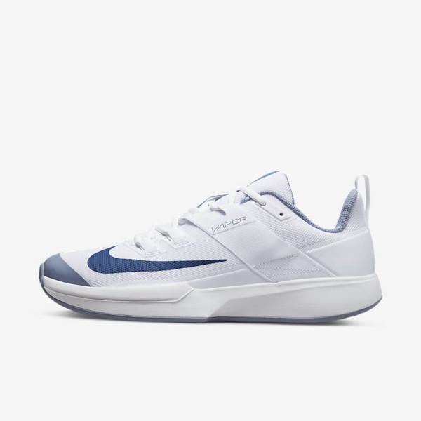 Nike NikeCourt Vapor Lite Hard Court Moški Tenis Copati Bela / Mornarica | NK591VNG