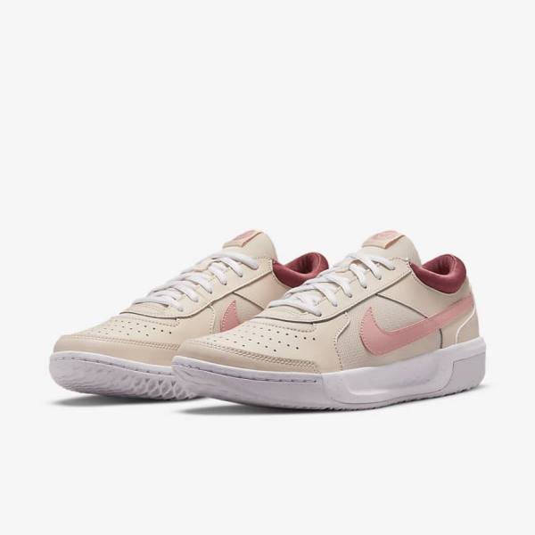 Nike NikeCourt Zoom Lite 3 Ženske Tenis Copati Bela / Rdeča / Koral | NK482YBG