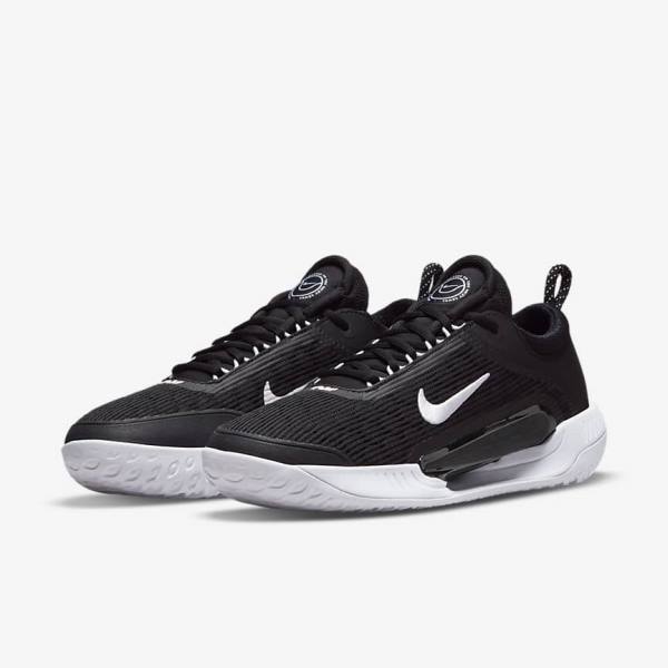 Nike NikeCourt Zoom NXT Hard Court Moški Tenis Copati Črna / Bela | NK956YDG