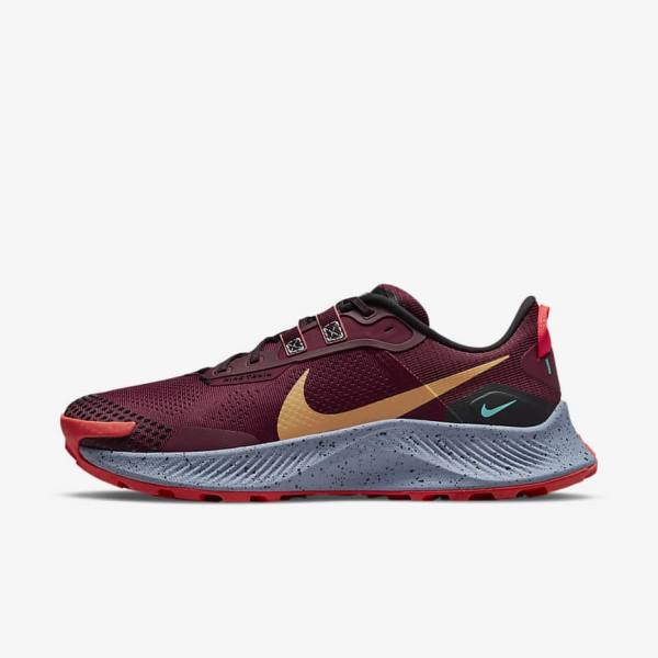 Nike Pegasus Trail 3 Trail Moški Tekaški Čevlji Črna / Svetloba Rdeča / Rjav | NK281AVT