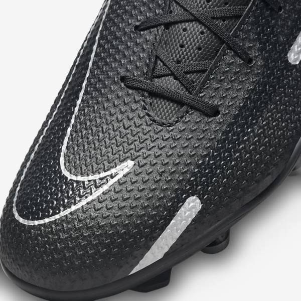 Nike Phantom GT2 Club MG Multi-Ground Moški Nogometni Čevlji Črna / Temno Siva / Kovinski Srebrna | NK083JOC