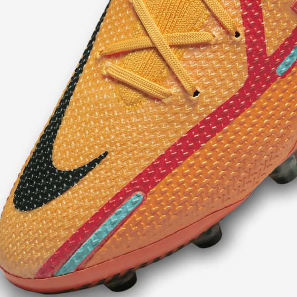 Nike Phantom GT2 Dynamic Fit Elite AG-Pro Artificial-Grass Ženske Nogometni Čevlji Oranžna / Svetloba Rdeča / Črna | NK512ANG