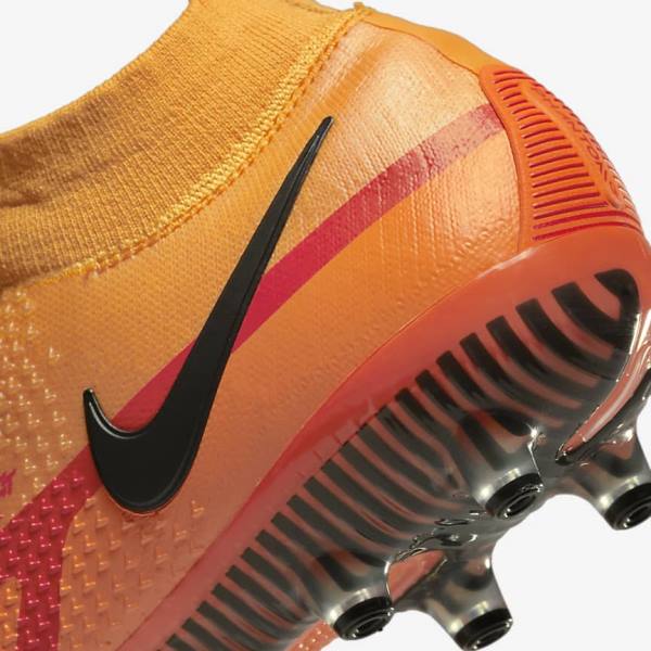 Nike Phantom GT2 Dynamic Fit Elite AG-Pro Artificial-Grass Ženske Nogometni Čevlji Oranžna / Svetloba Rdeča / Črna | NK512ANG