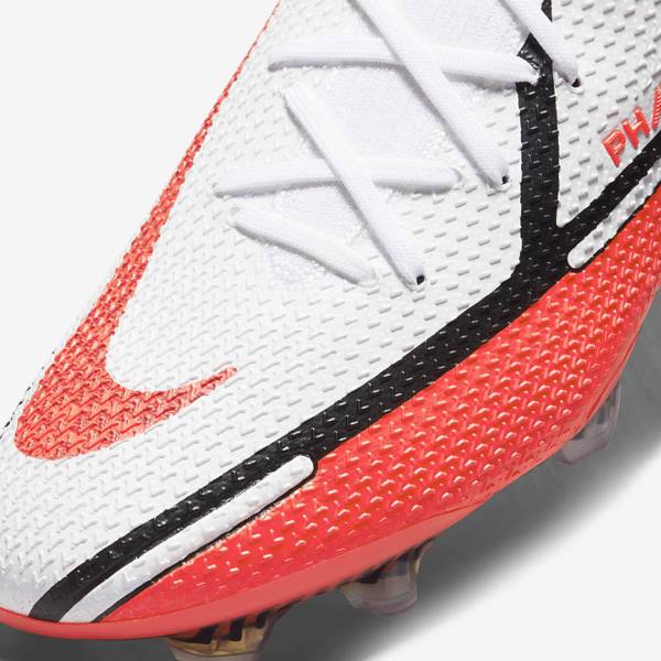 Nike Phantom GT2 Dynamic Fit Elite FG Firm-Ground Ženske Nogometni Čevlji Bela / Svetloba Rdeča | NK314FWL