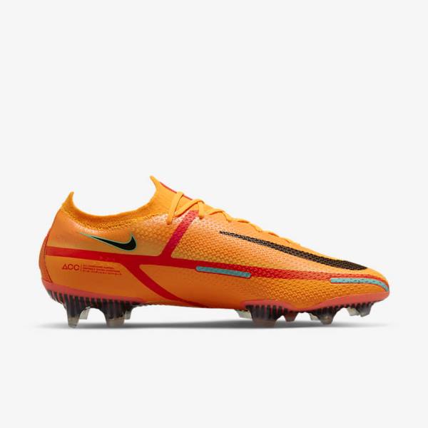 Nike Phantom GT2 Elite FG Firm-Ground Moški Nogometni Čevlji Oranžna / Svetloba Rdeča / Črna | NK079QEB