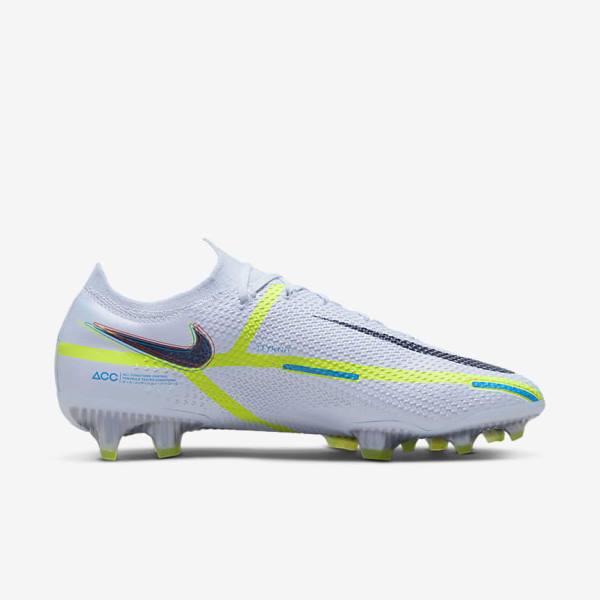 Nike Phantom GT2 Elite FG Firm-Ground Moški Nogometni Čevlji Siva / Svetloba Modra | NK287CTI