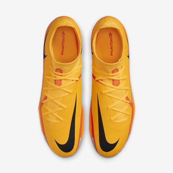 Nike Phantom GT2 Pro Dynamic Fit FG Firm-Ground Moški Nogometni Čevlji Oranžna / Svetloba Rdeča / Črna | NK046AYM