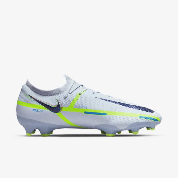 Nike Phantom GT2 Pro FG Firm-Ground Moški Nogometni Čevlji Siva / Svetloba Modra | NK451RBL