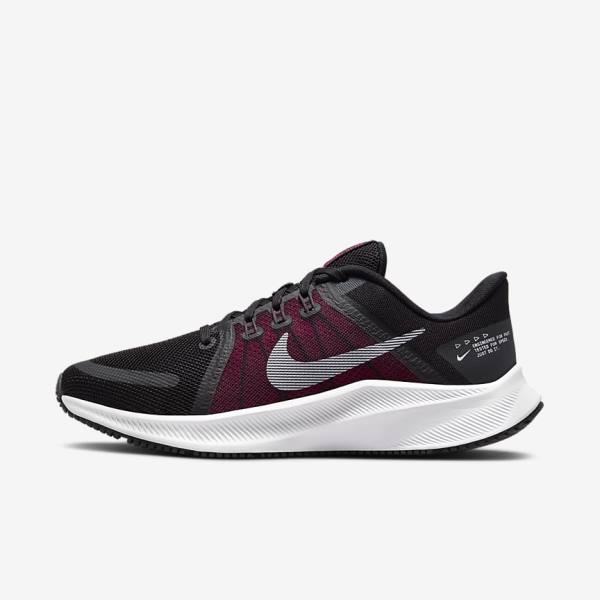 Nike Quest 4 Road Ženske Tekaški Čevlji Črna / Temno Siva / Bela | NK823BEP