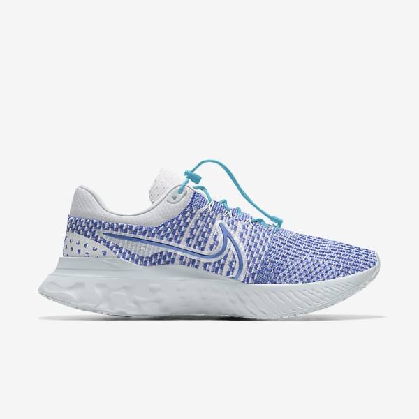 Nike React Infinity Run 3 By You Custom Road Ženske Tekaški Čevlji Bela / Modra / Bela | NK024YMW