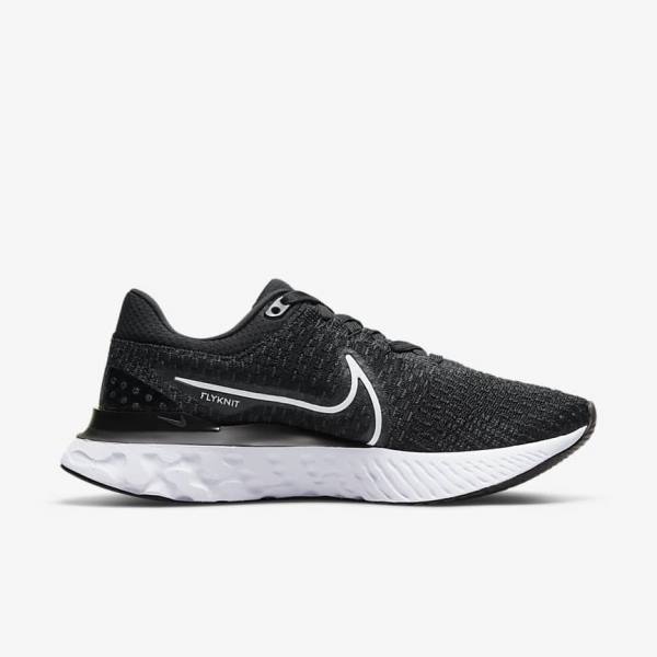 Nike React Infinity Run Flyknit 3 Road Ženske Tekaški Čevlji Črna / Bela | NK297DOC