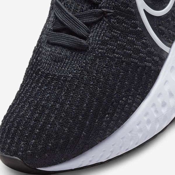 Nike React Infinity Run Flyknit 3 Road Ženske Tekaški Čevlji Črna / Bela | NK297DOC