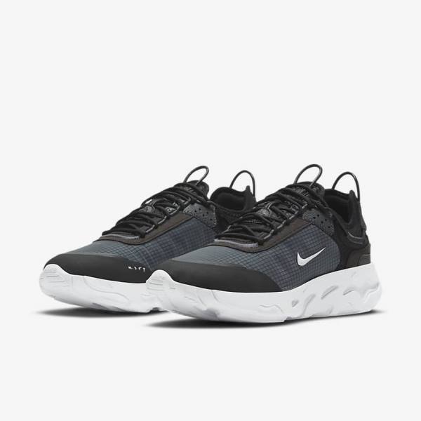 Nike React Live Moški Superge Črna / Temno Siva / Bela | NK839KYH