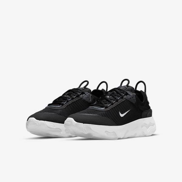 Nike React Live Older Otroci Superge Črna / Temno Siva / Bela | NK081AVQ