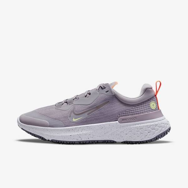 Nike React Miler 2 Shield Weatherised Road Ženske Tekaški Čevlji Siva / Oranžna / Vijolična | NK925HMZ