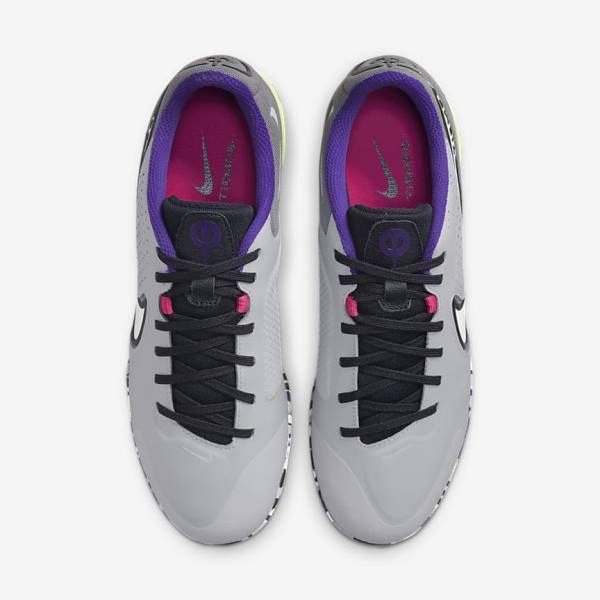 Nike React Tiempo Legend 9 Pro IC Indoor-Court Moški Nogometni Čevlji Svetloba Siva / Bela | NK385ZVO