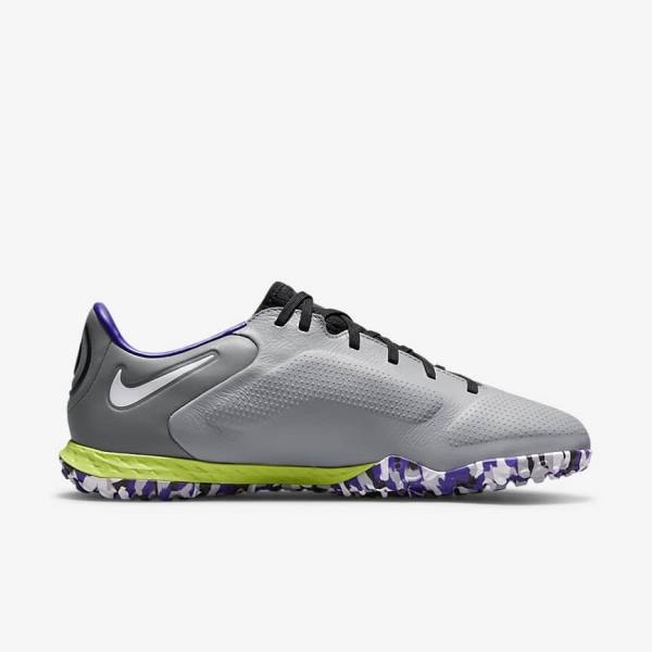 Nike React Tiempo Legend 9 Pro TF Turf Moški Nogometni Čevlji Svetloba Siva / Bela | NK017ALE