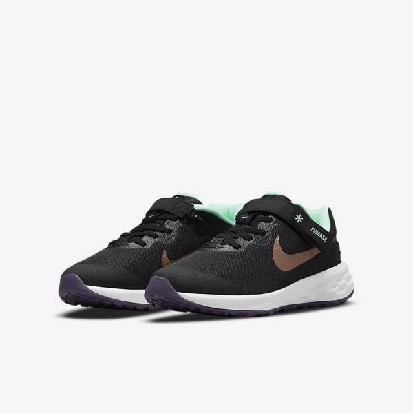 Nike Revolution 6 FlyEase Older Easy On-Off Road Otroci Tekaški Čevlji Mete | NK654RZA