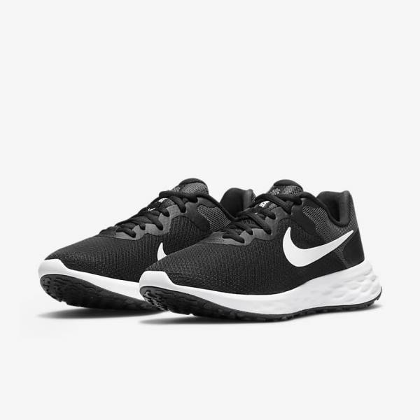 Nike Revolution 6 Next Nature Road Ženske Tekaški Čevlji Črna / Temno Siva / Bela | NK738ZVX