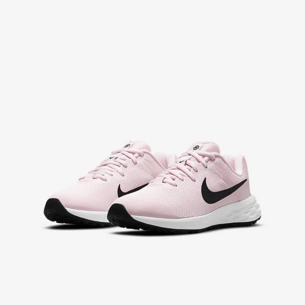 Nike Revolution 6 Older Road Otroci Tekaški Čevlji Roza / Črna | NK310PMY