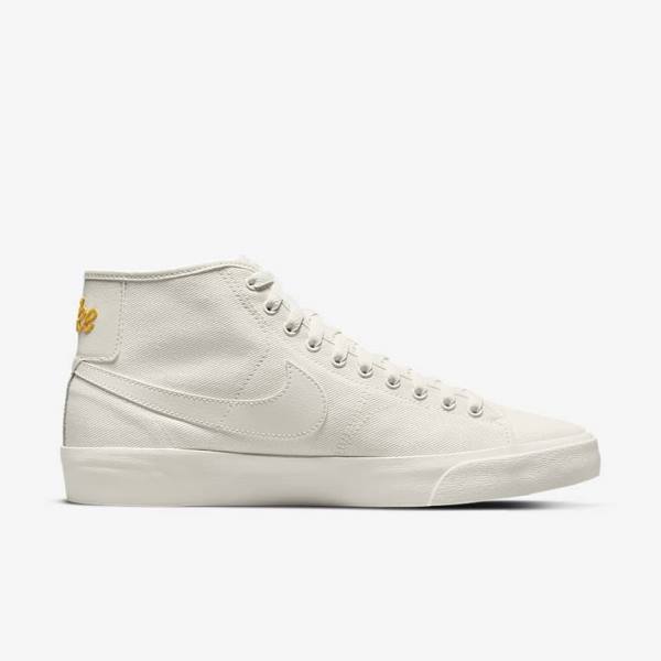 Nike SB BLZR Court Mid Premium Moški Skate Čevlji Bela | NK468FJT