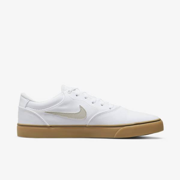 Nike SB Chron 2 Canvas Moški Skate Čevlji Bela / Svetloba Rjav / Svetloba Bež | NK487JCT