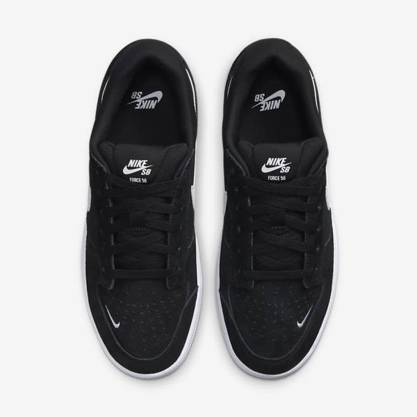 Nike SB Force 58 Ženske Superge Črna / Bela | NK568RPQ