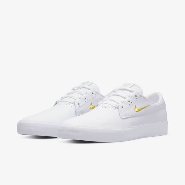 Nike SB Shane PRM Ženske Skate Čevlji Bela / Kovinski Zlato | NK849SHY