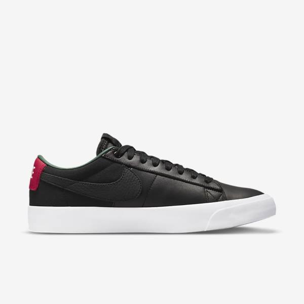 Nike SB Zoom Blazer Low Pro GT Premium Moški Skate Čevlji Črna / Rdeča / Črna | NK413SQV