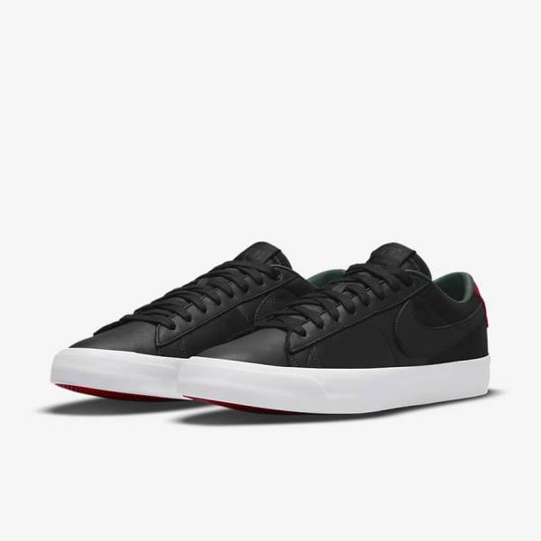 Nike SB Zoom Blazer Low Pro GT Premium Moški Skate Čevlji Črna / Rdeča / Črna | NK413SQV