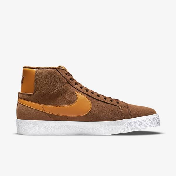 Nike SB Zoom Blazer Mid Moški Skate Čevlji Bela / Rumena | NK358KVN