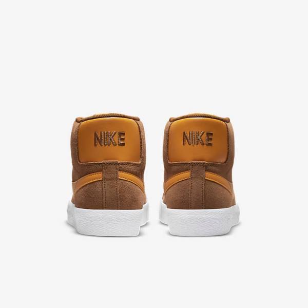 Nike SB Zoom Blazer Mid Moški Skate Čevlji Bela / Rumena | NK358KVN