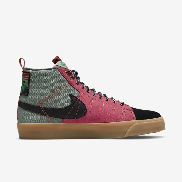 Nike SB Zoom Blazer Mid Premium Ženske Skate Čevlji Bela / Rjav / Črna | NK691VIG