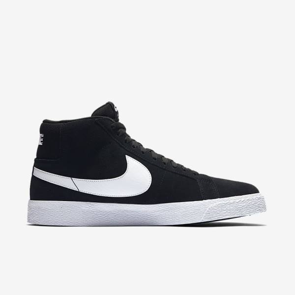 Nike SB Zoom Blazer Mid Ženske Skate Čevlji Črna / Bela | NK584VMB