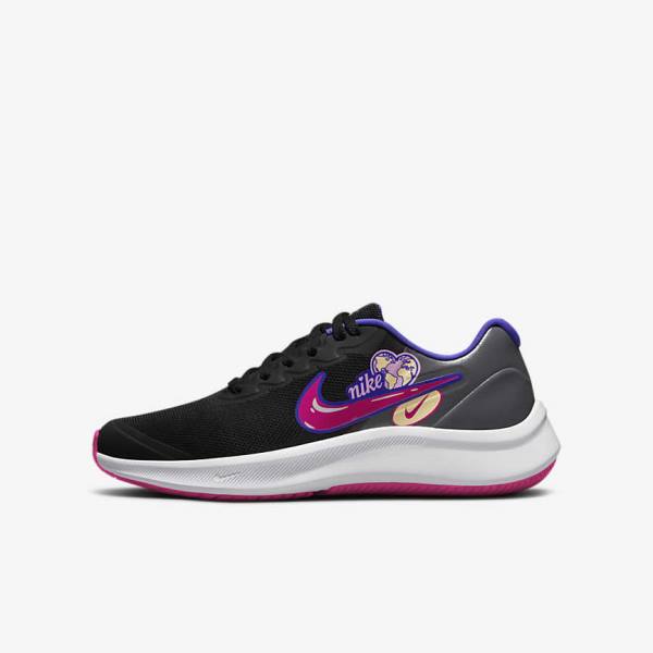 Nike Star Runner 3 SE Older Road Otroci Tekaški Čevlji Črna / Roza | NK615PWU