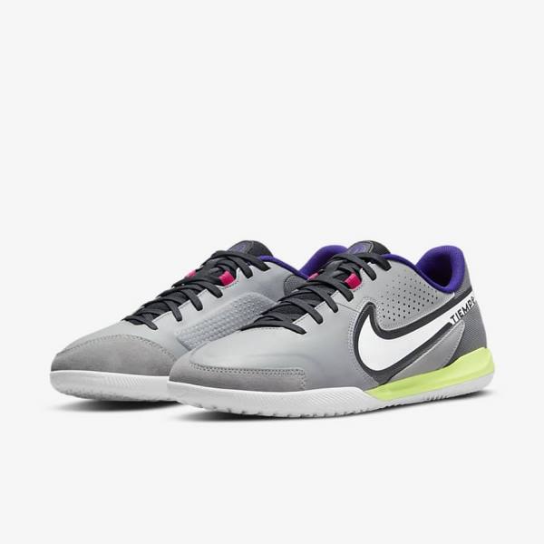 Nike Tiempo Legend 9 Academy IC Indoor-Court Moški Nogometni Čevlji Svetloba Siva / Bela | NK475AVC