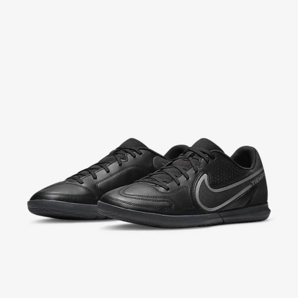 Nike Tiempo Legend 9 Club IC Indoor-Court Ženske Nogometni Čevlji Črna / Temno Siva | NK504EVZ