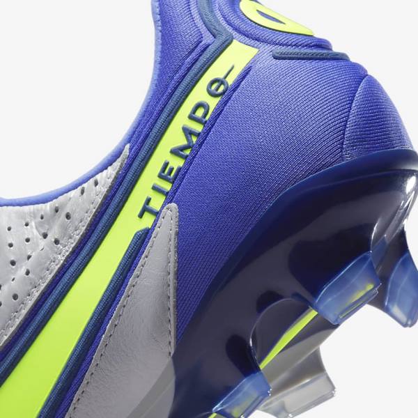 Nike Tiempo Legend 9 Elite FG Firm-Ground Ženske Nogometni Čevlji Siva / Modra | NK103TLF