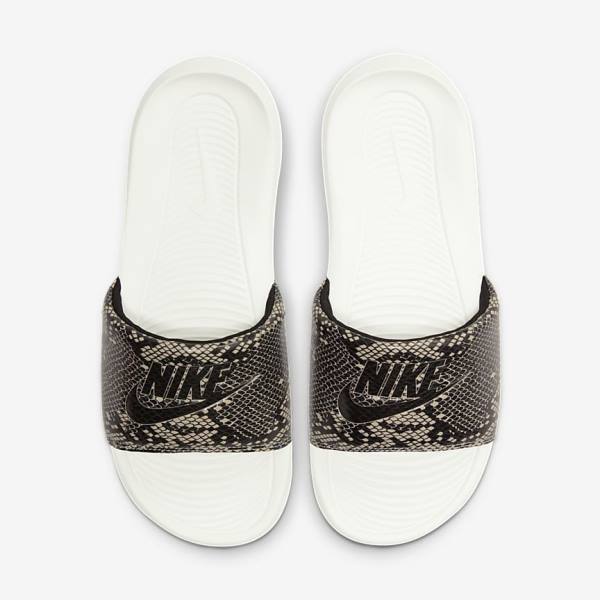 Nike Victori One Print Ženske Natikači Rjav / Bela / Črna | NK840HQN